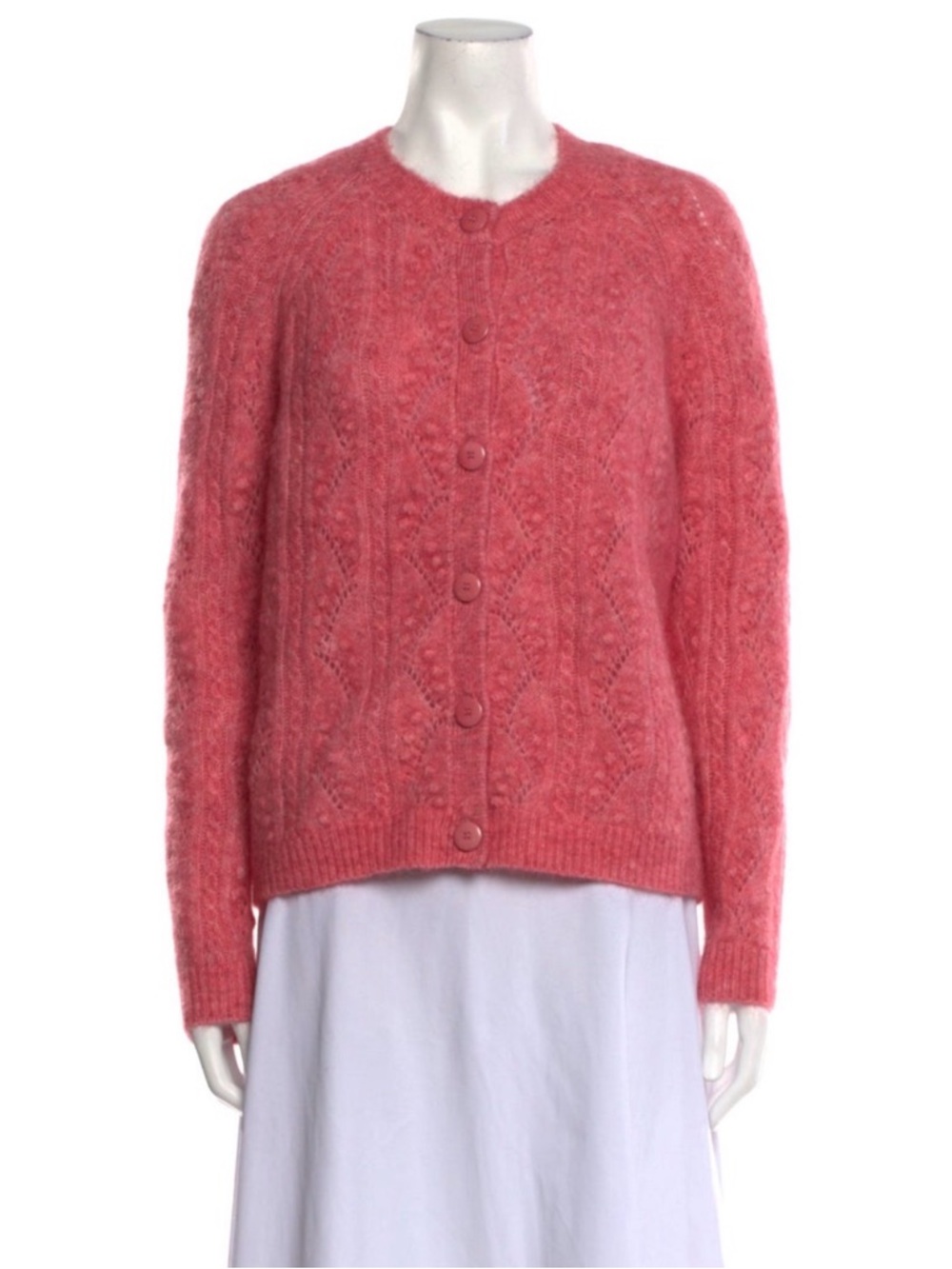 EUC Sezane Magda Cardigan size S pink